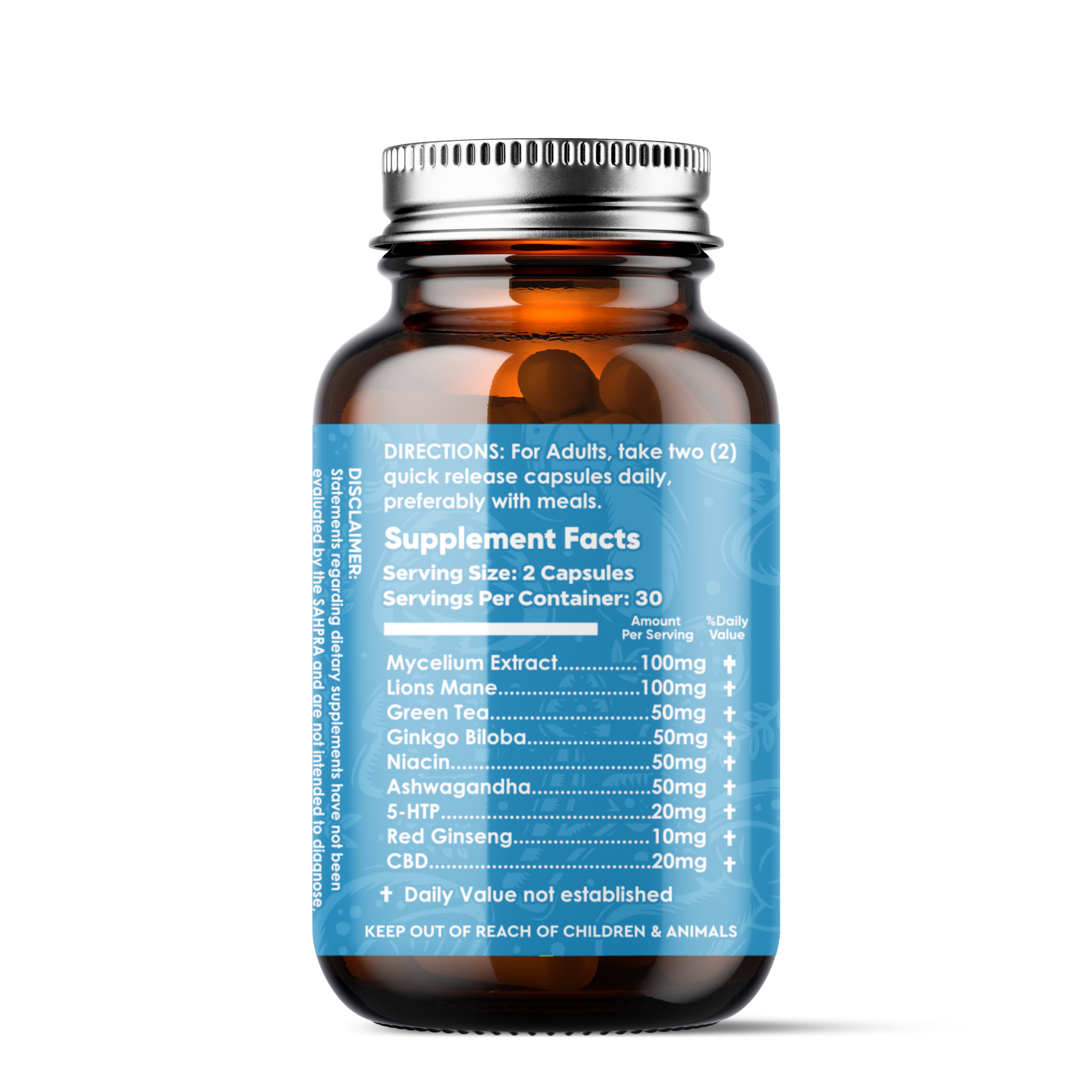 Medlife Nootropic Brain & Memory Power Boost with CBD - 60 Capsules - Image 2